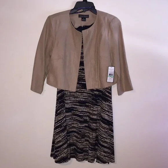 Jessica Howard Faux-Suede Jacket Women Size 8p